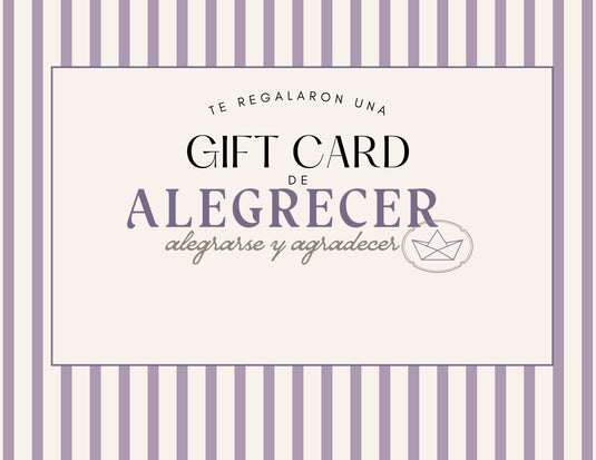 Tarjeta regalo digital Alegrecer
